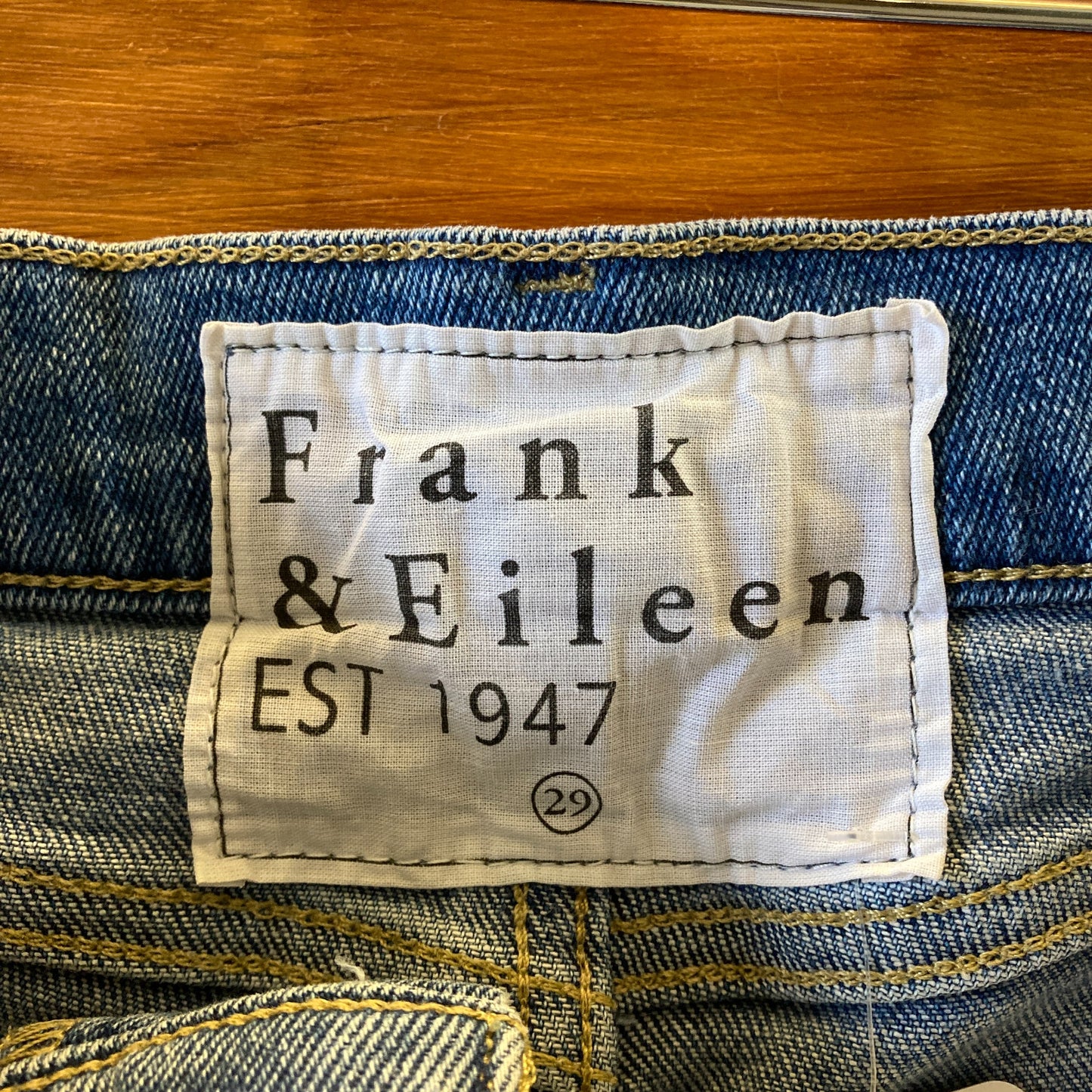 Frank & Eileen Blue Denim Cork Ankle Raw Hem Jeans - Size 29 - 0114VA