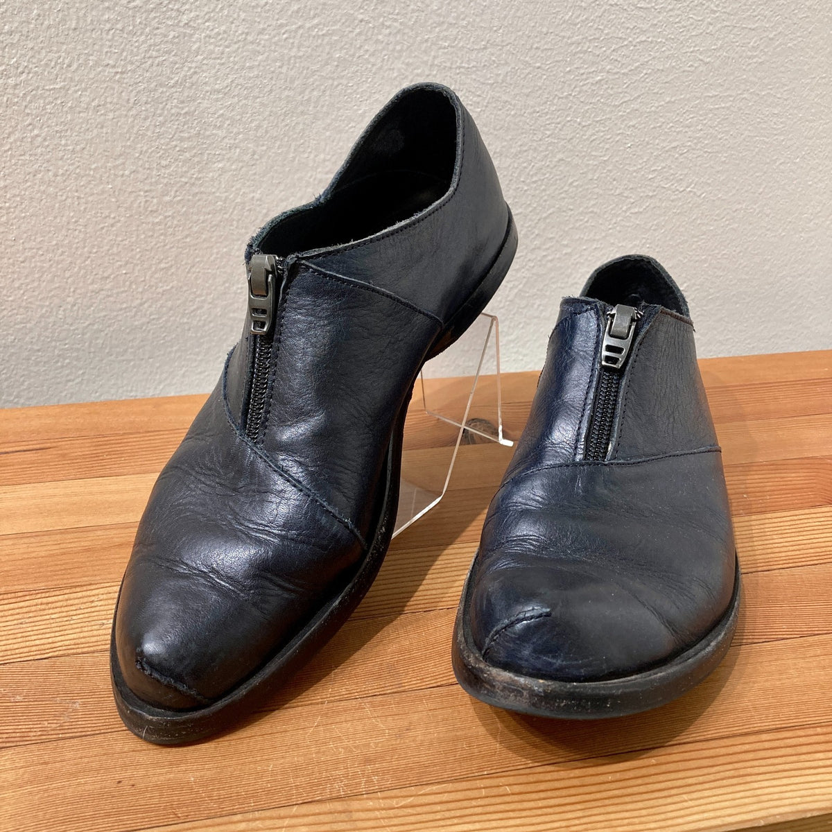 Cydwoq Black Leather Invent-T Front-AIp Oxford Shoes - Size 38 / 8 - 0514SU