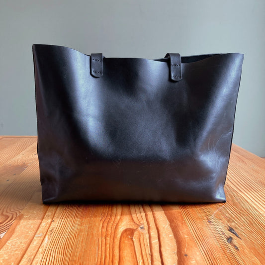 Tribe Alive Black Leather Large Carryall Tote Bag Shoulder Purse 0918NK