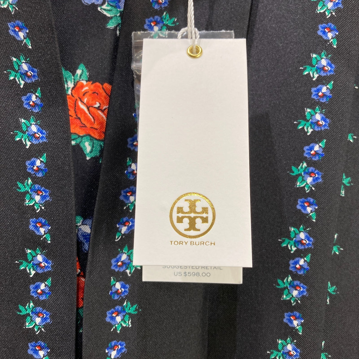 Tory Burch $598 Black Heirloom Striped Long Sleeve Dress - Size 4 - NEW - 1017SC