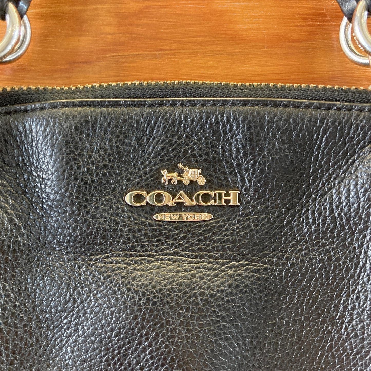 Coach Black Leather Small Kelsey Satchel Bag Purse - 0926RE
