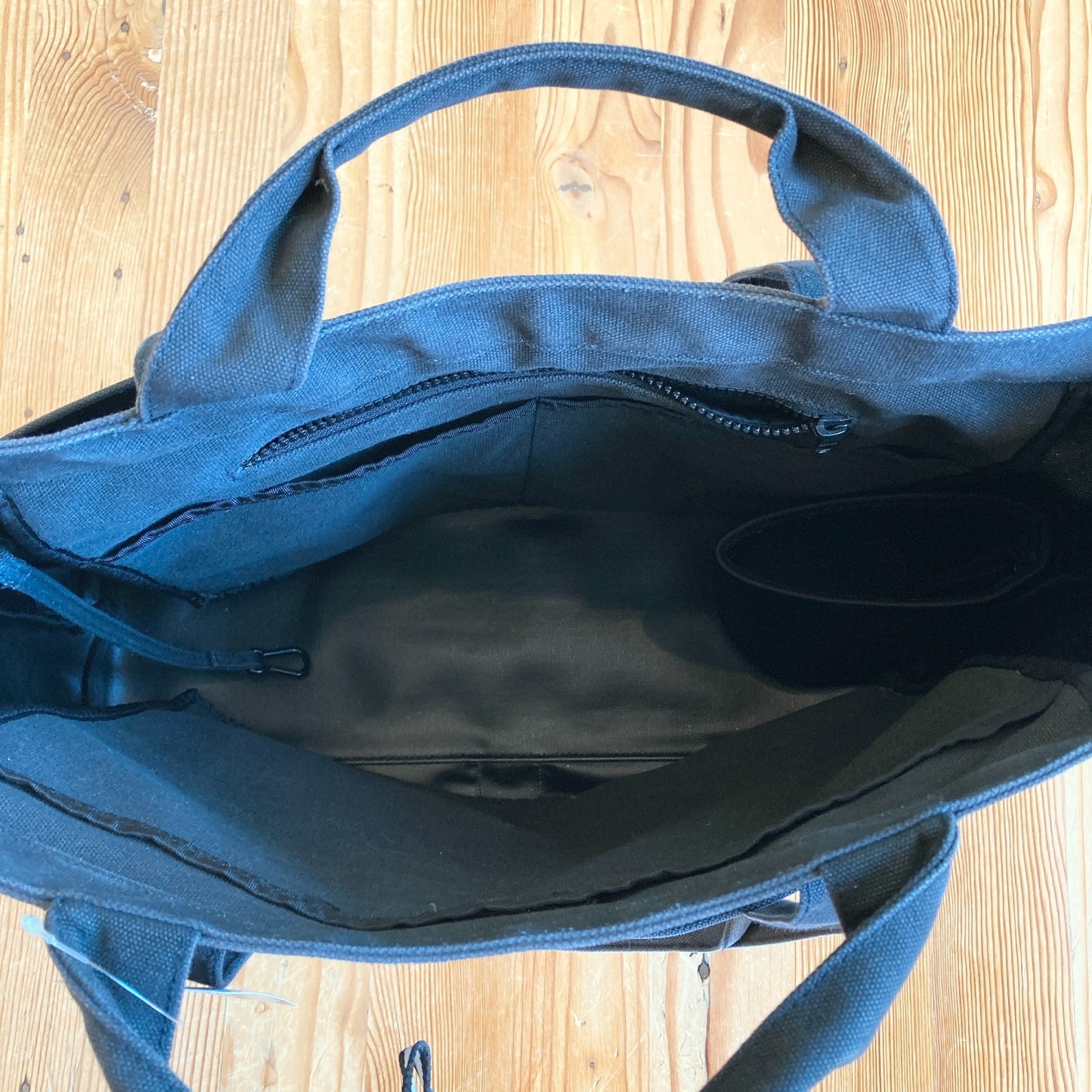 Dagne Dover Black Vida Large Organic Cotton Canvas Tote Bag - 0428LR