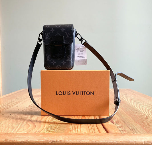 Louis Vuitton Monogram Eclipse S-Lock Vertical Wearable Wallet w/ Box  - 0103KW