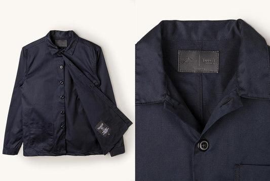 3Sixteen x Tanner Goods Navy Light Weight Cotton Chore Jacket - Size M - 0921HG