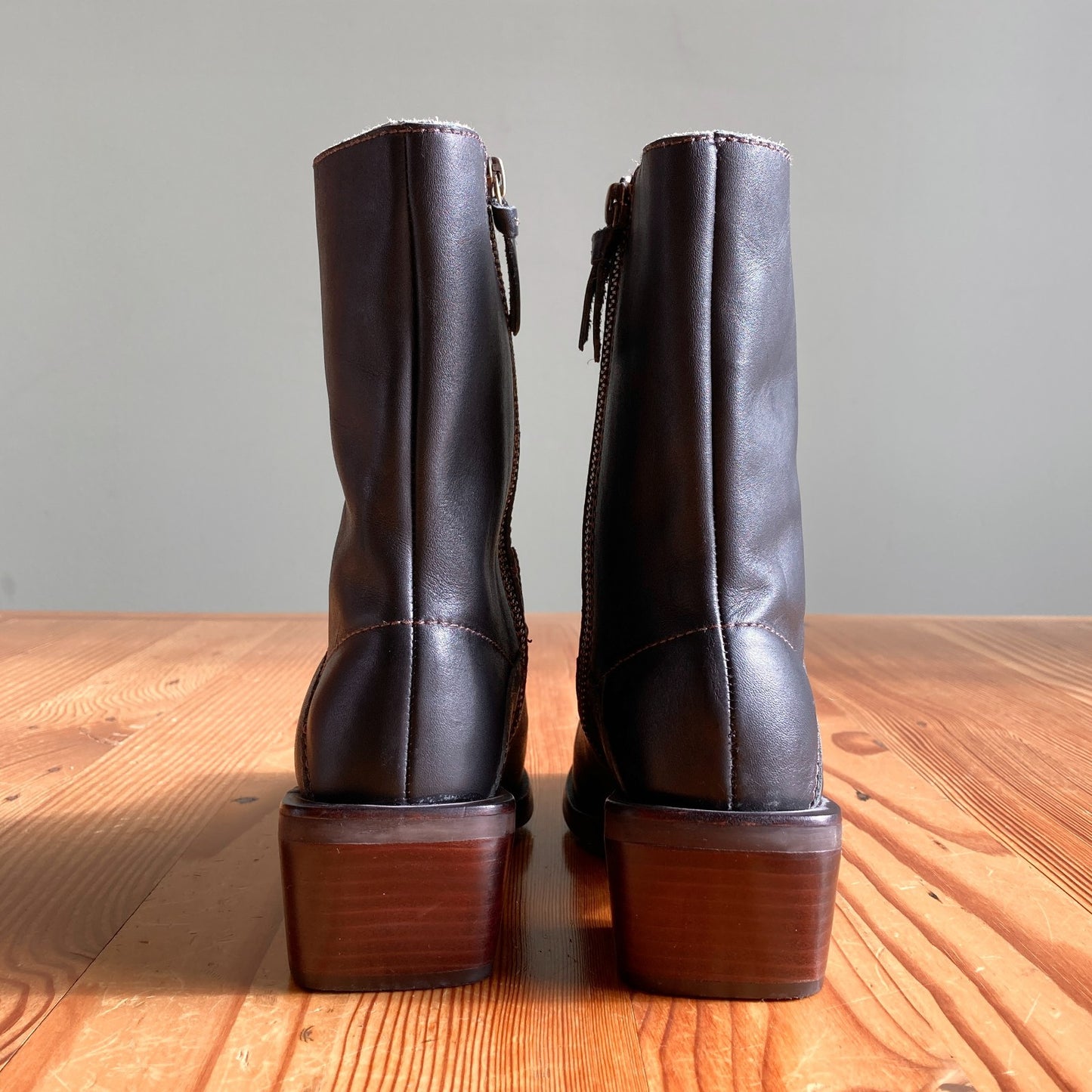 6 - Bird of Flight Dark Brown Leather Ojai $325 Square Toe Boots 0312IG