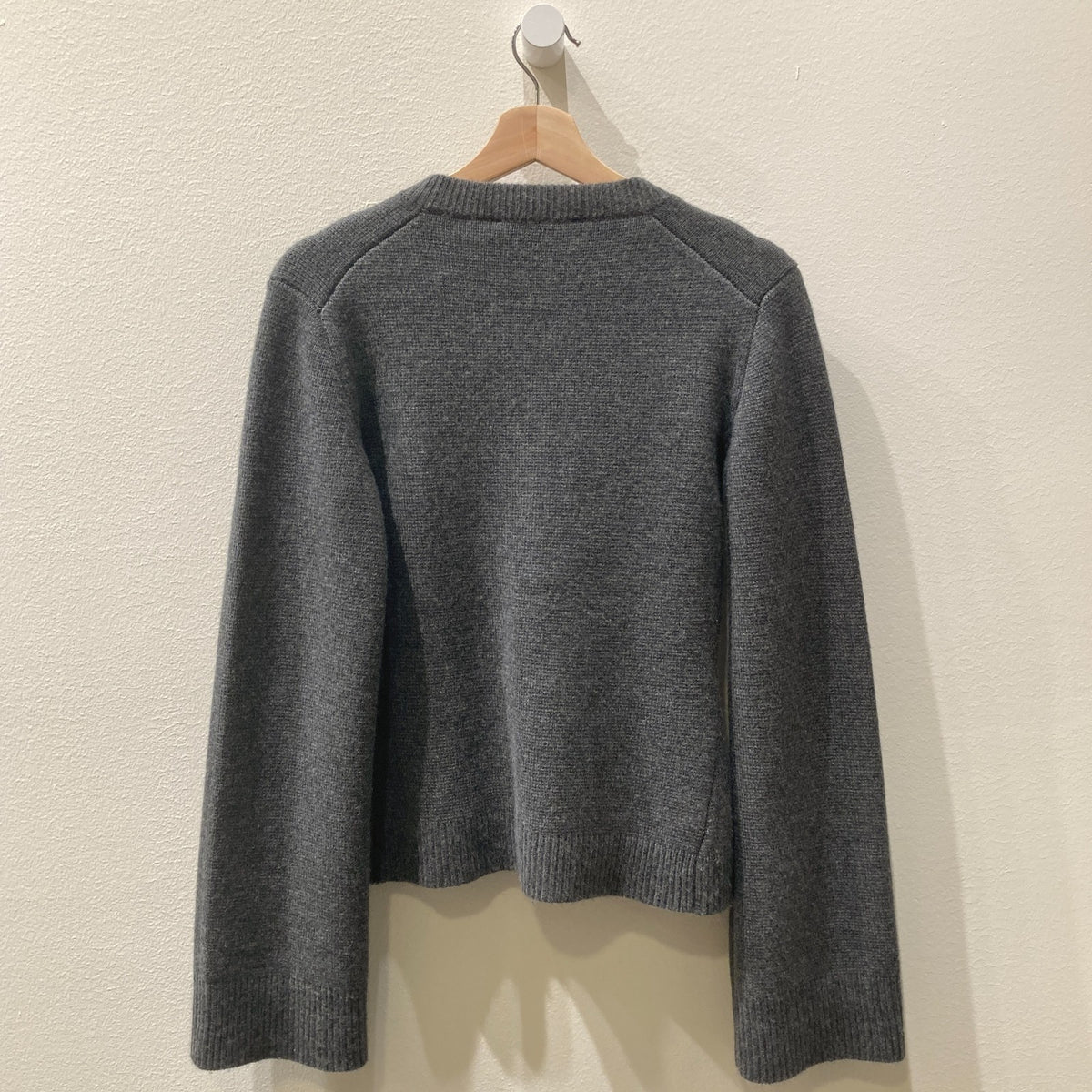 Jenni Kayne Dark Gray Wool Cashmere Button Up Cardigan Sweater - Size S - 0124KG