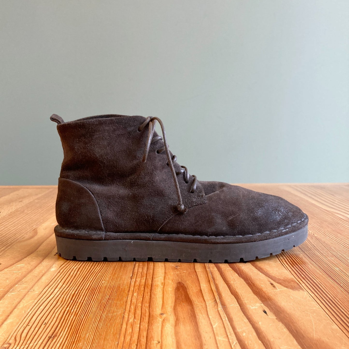 40 / 10 US- Marsell $460 Dark Brown Suede Sancrispa Alta Boots NEW w/ Box 1231SH