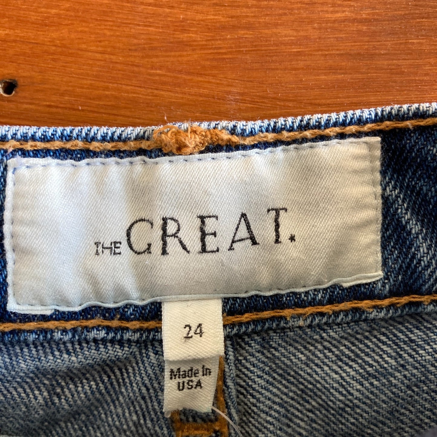 24 - The Great. Medium Wash Straight Leg High Rise Womens Jeans 0420AM