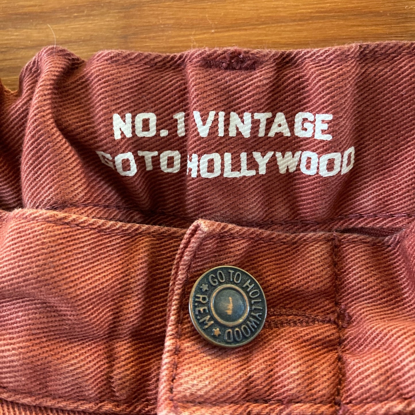 6 - Go To Hollywood $250 Dark Rust Red Barrel Leg No 1 Pants 1229MR