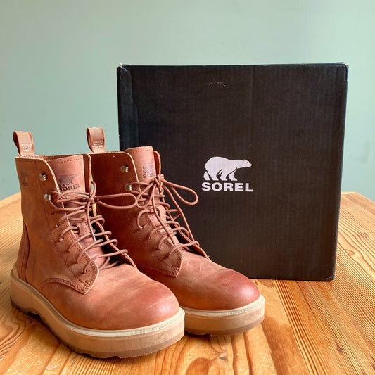 Sorel Womens Brown Hi-Line Lace Waterproof Boots w/ Box - Size 8 - 0121LC