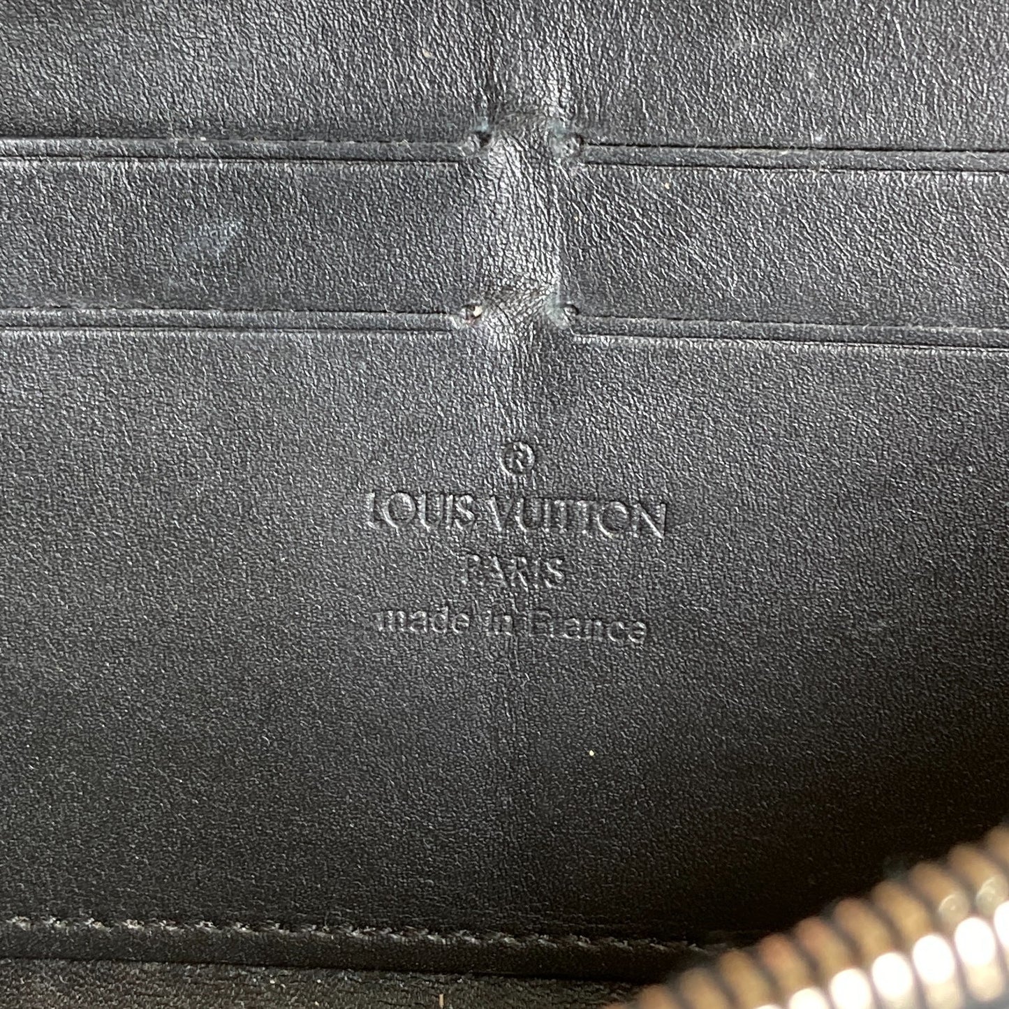 Louis Vuitton Black Smooth Leather Zippy Zip Around Wallet - 0209SB