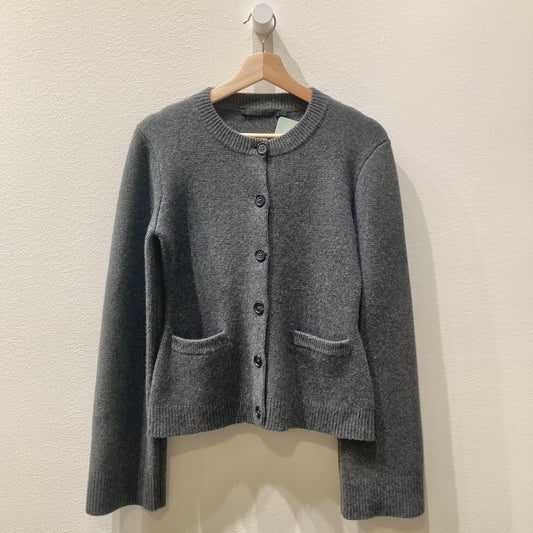 Jenni Kayne Dark Gray Wool Cashmere Button Up Cardigan Sweater - Size S - 0124KG