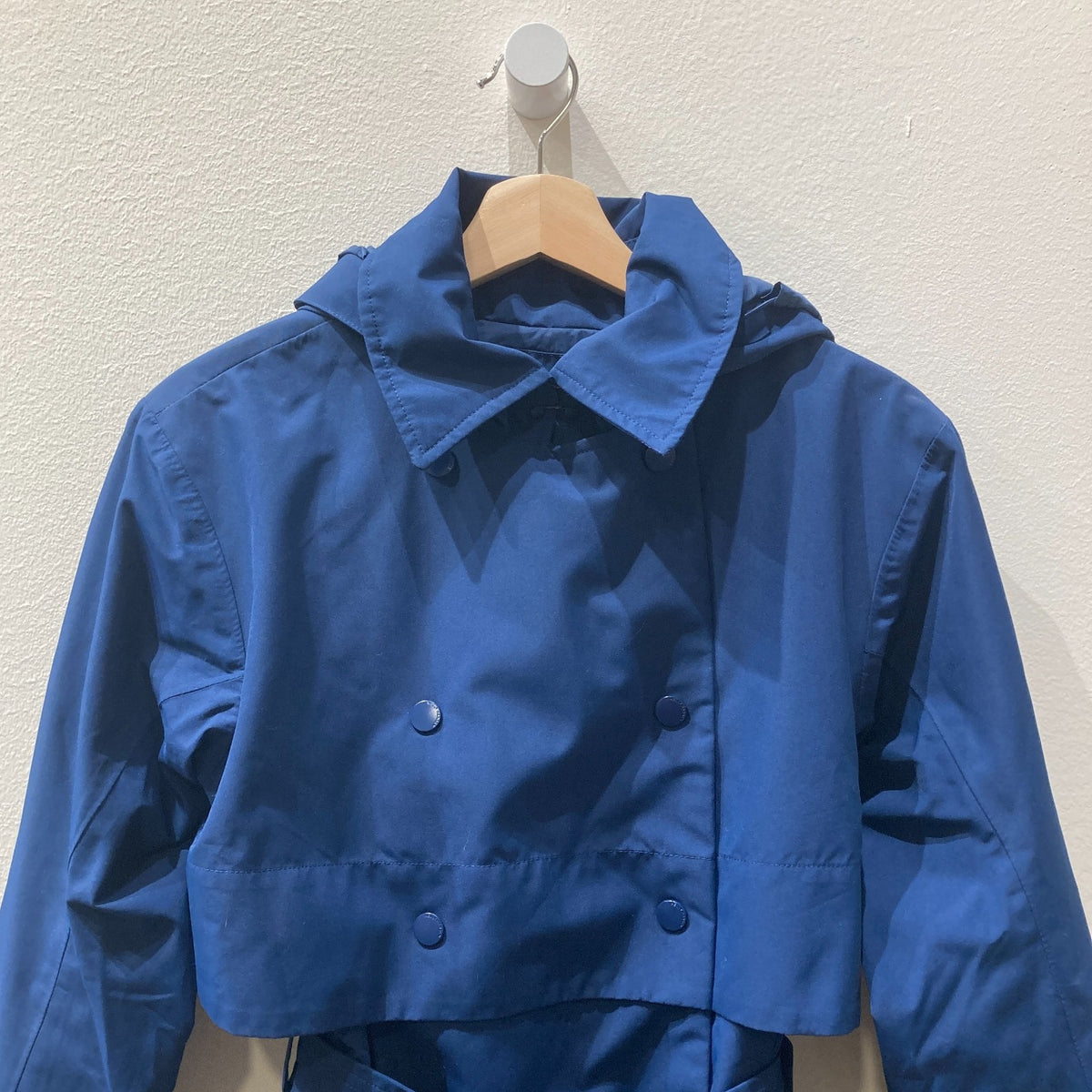 Helly Hansen Dark Blue Hooded Double Breasted Trench Rain Coat - Size S - 1125KG
