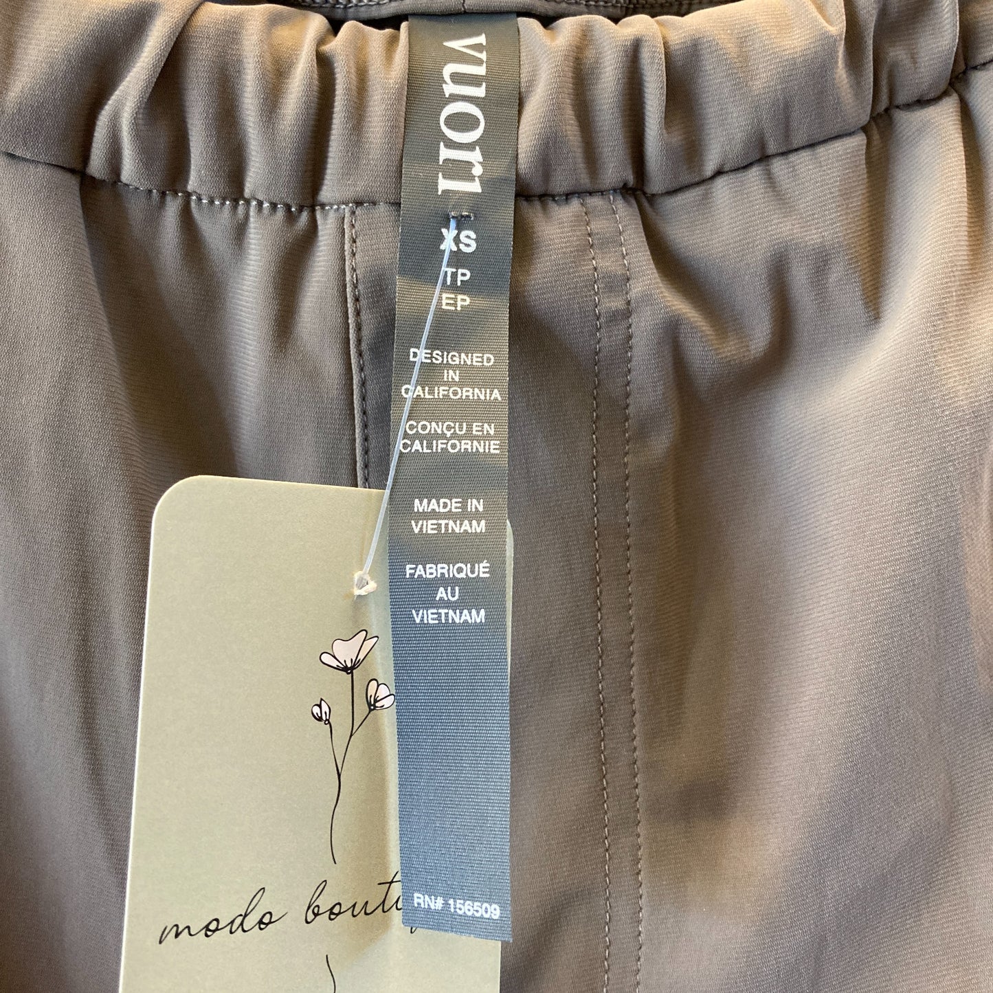 Vuori Taupe Miles Ankle Breathable Pull-On Straight Pants - Size XS - 0703SC