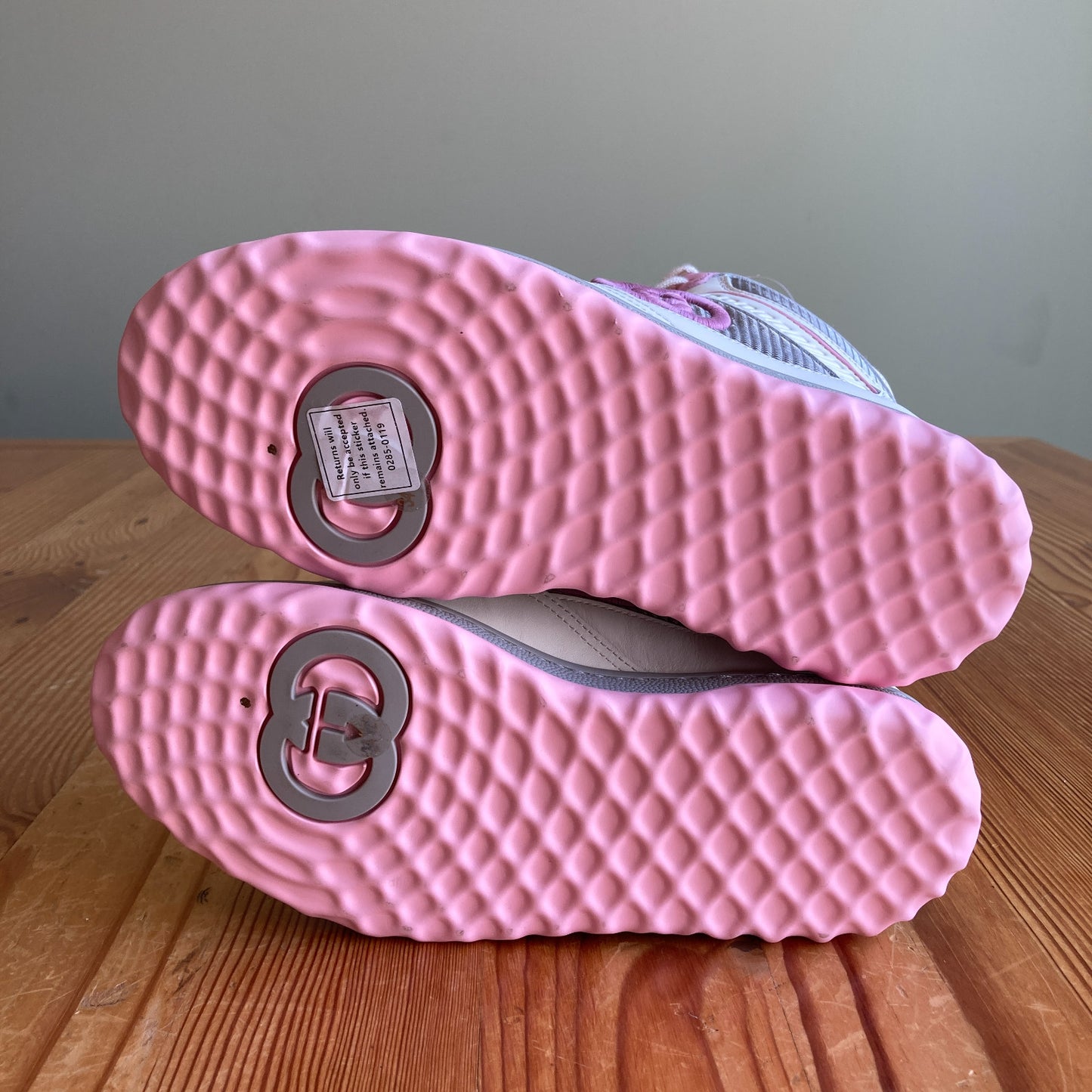 Gucci White / Pink High Top Mac80 Sneakers Shoes - Sz 34.5 / 4.5 US NIB - 0415AB