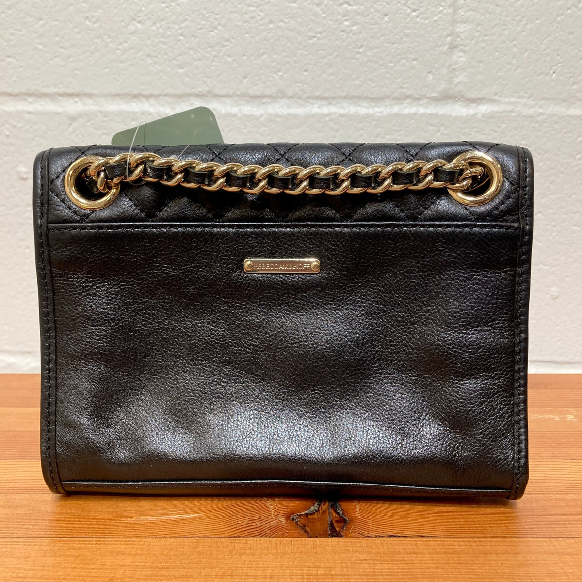 Rebecca Minkoff Black Quilted Chain Convertible Crossbody Purse - 1117DB