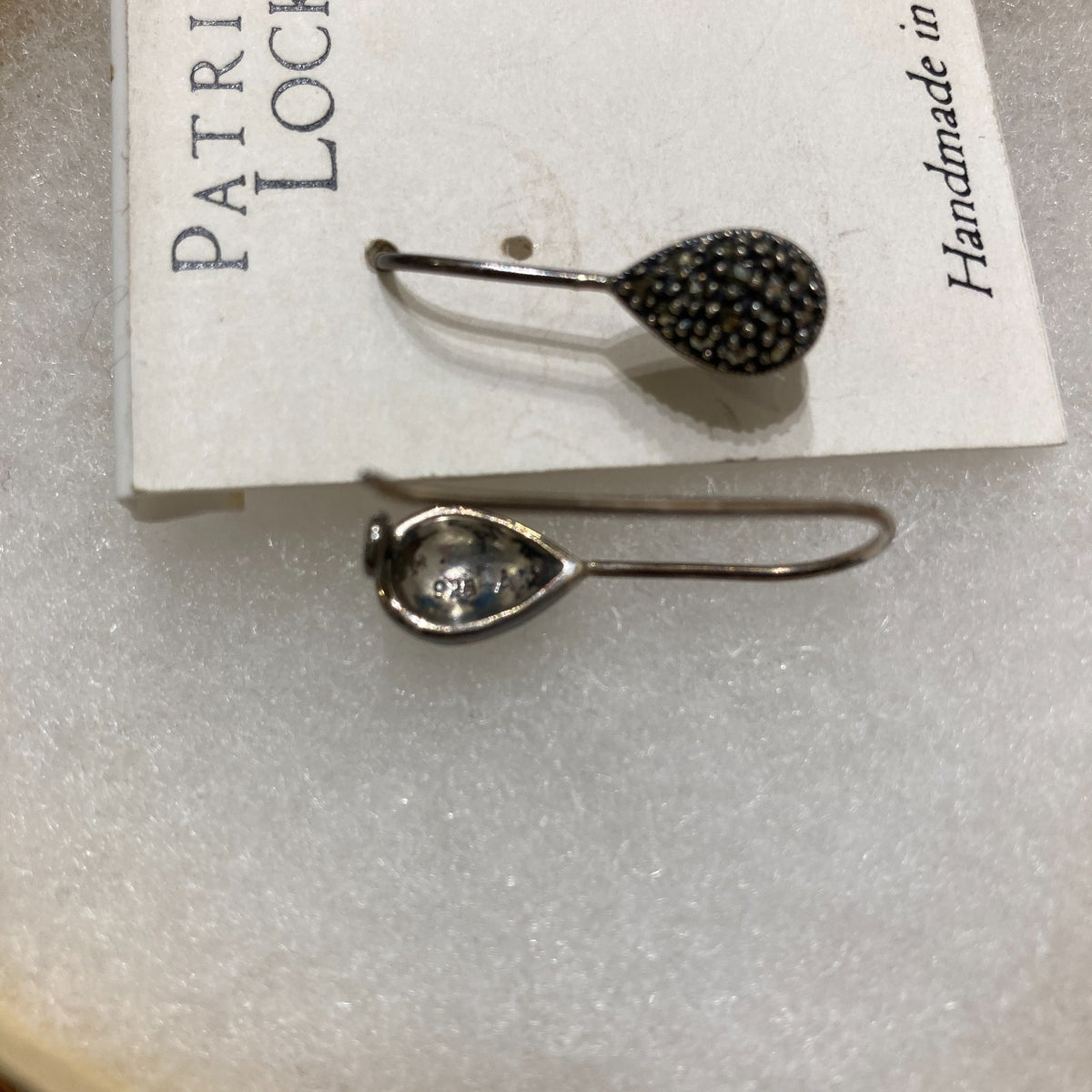 Patricia Locke $76 Pewter Silver Clasp Earrings - NEW - 1107SS