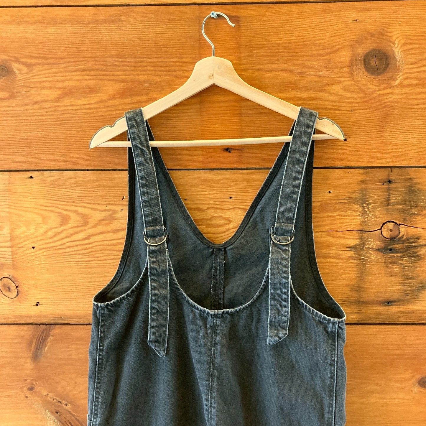 We The Free by Free People Black Denim High Roller Jumpsuit - Size XS - 0919KF
