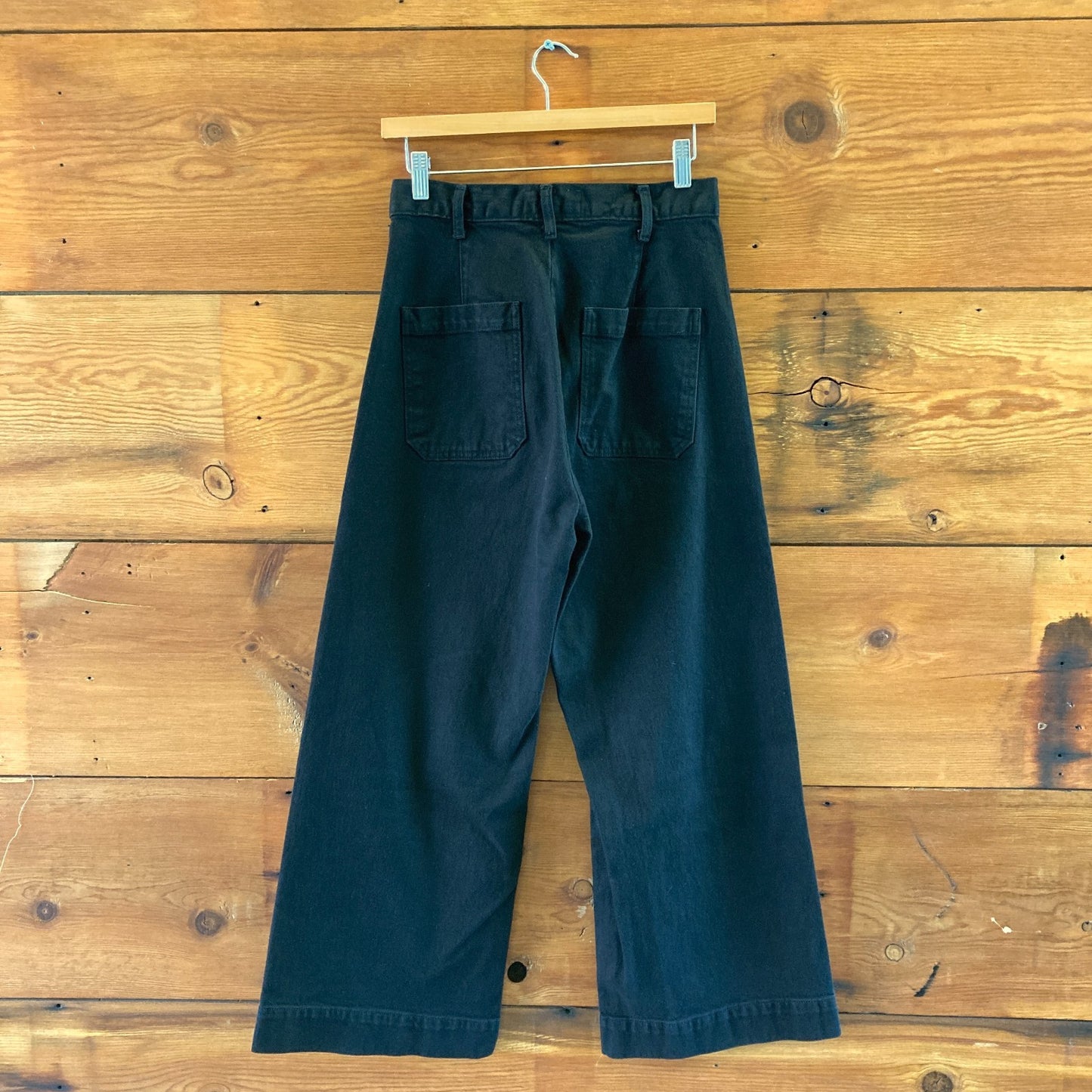 The Great $295 Black High Rise The Seafair Wide Leg Jeans - Size 29 - 0715MW