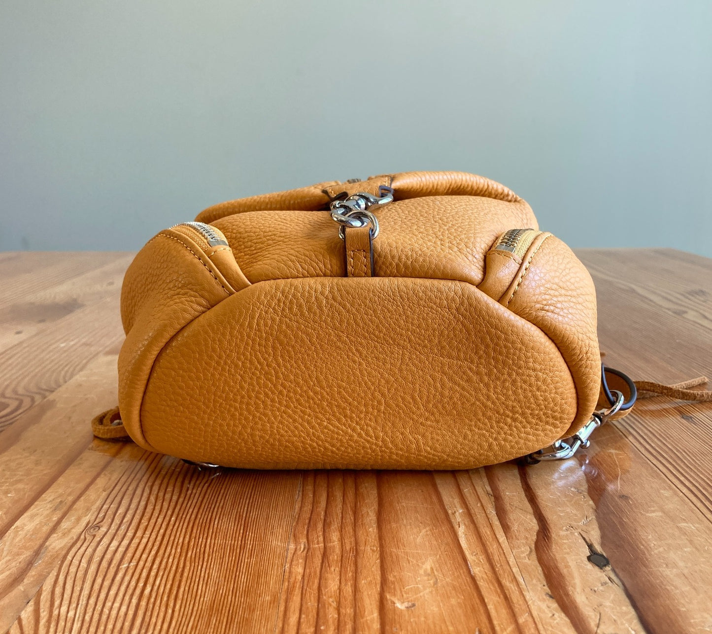 Rebecca Minkoff Yellow Pebbled Leather Convertible Julian Mini Backpack - 0918NK