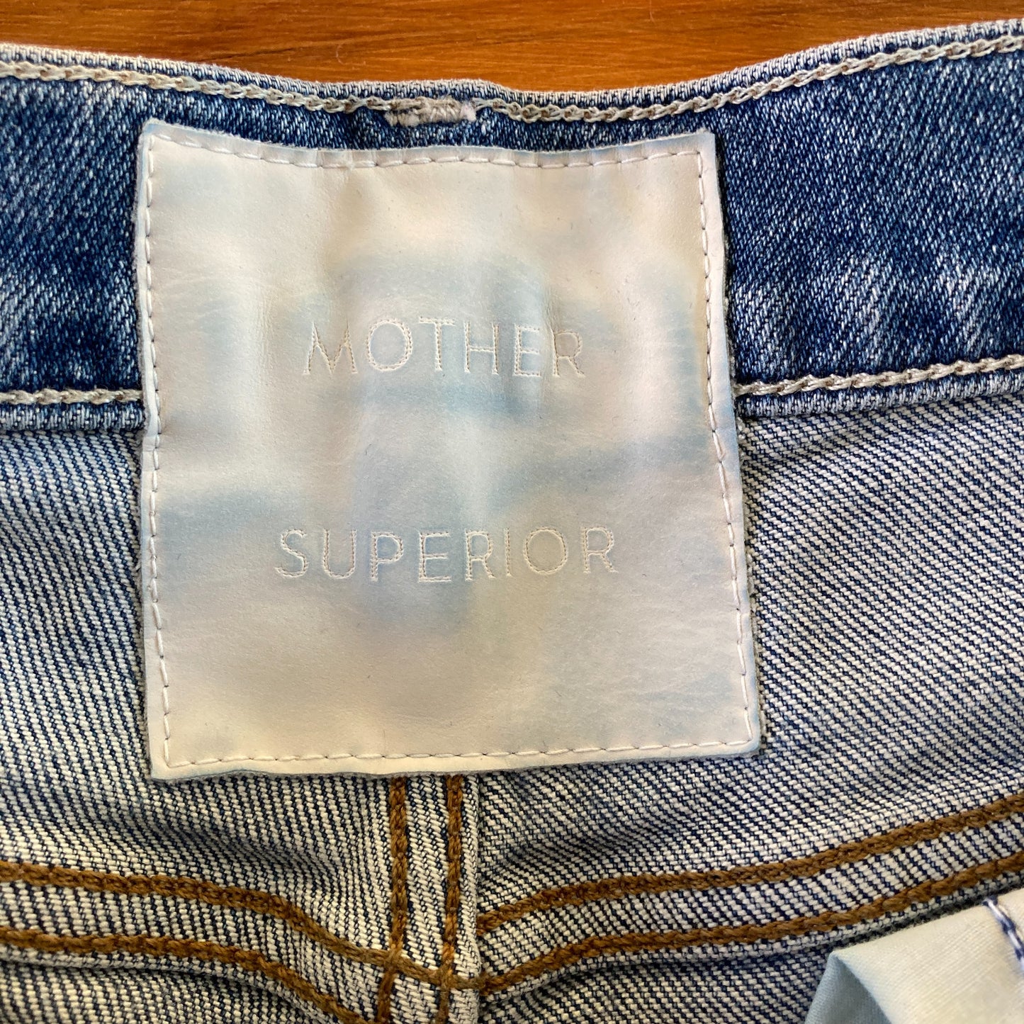 Mother Superior Light Wash Destroyed High Waisted Rider Jeans - Size 30 - 0408ME