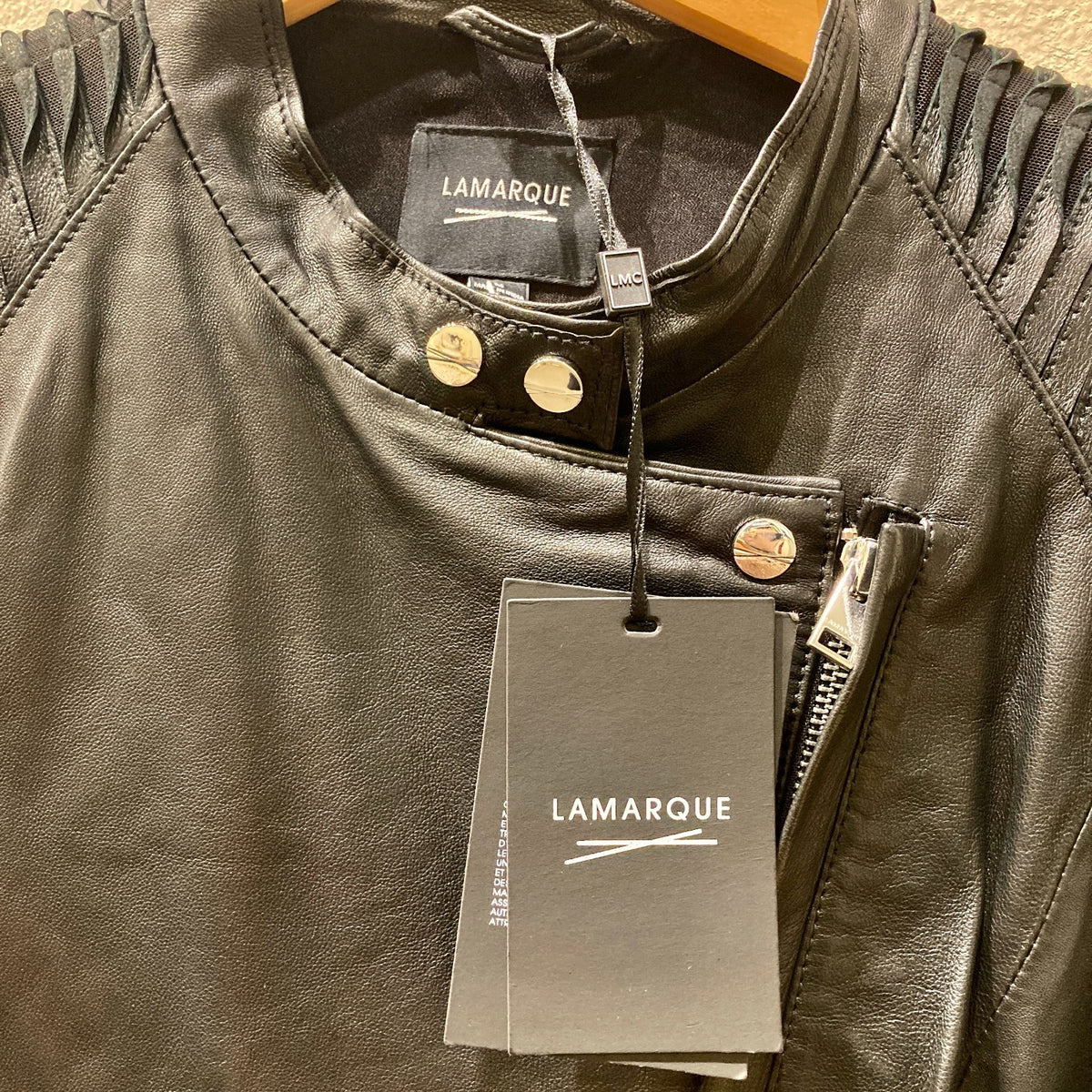 LAMARQUE Azra NEW Black Leather Jacket - Size M - 1122KP