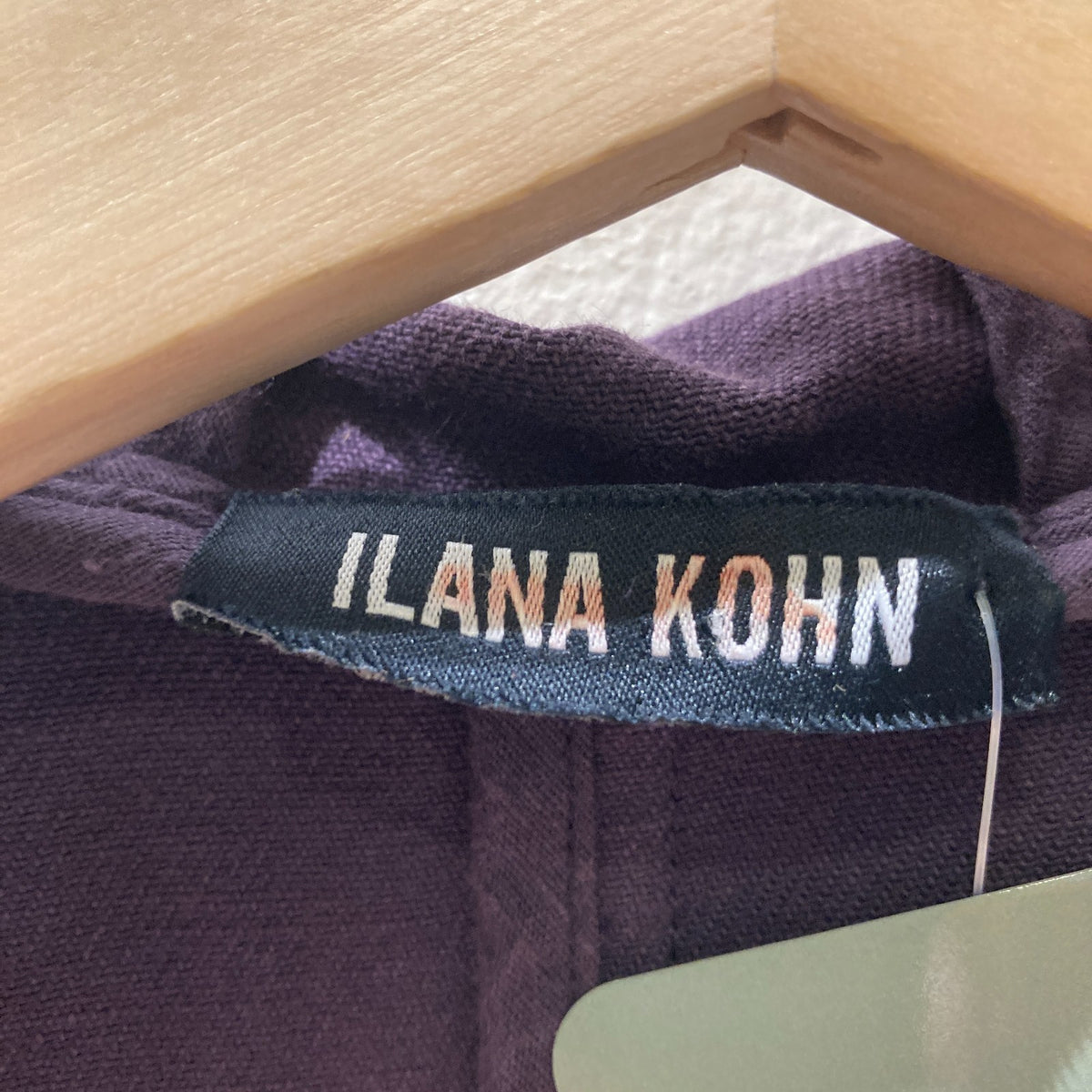 Ilana Kohn Dark Purple Hooded Canvas Long Trench Coat - Size M / L - 0607CC