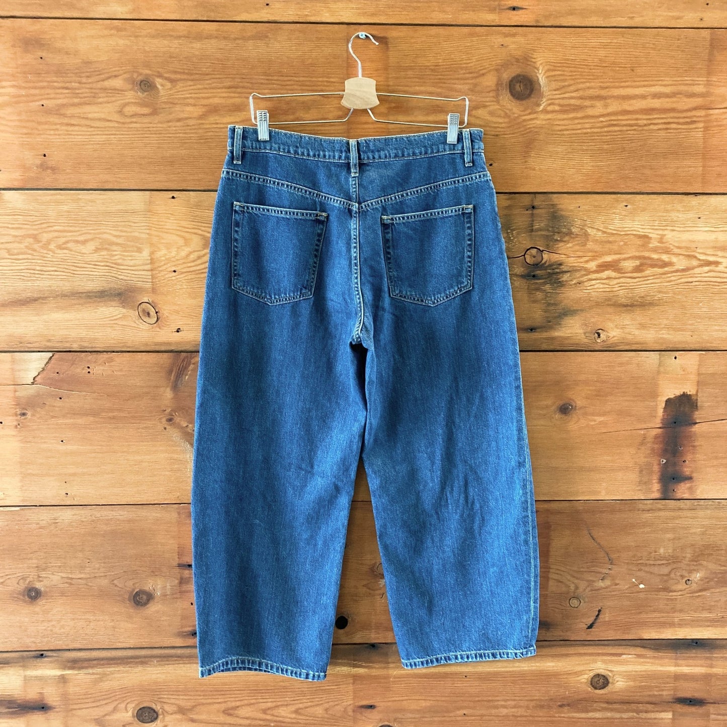 Ozma Dark Wash Relaxed Wide Leg High Rise Jeans - Size 30 - 0815CJ