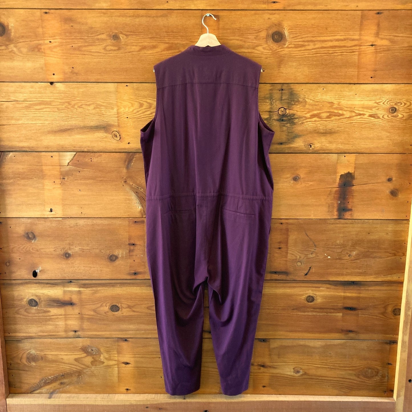 Wildfang Sleeveless Burgundy Drawstring Empower Jumpsuit - Size XXL - 0530JF