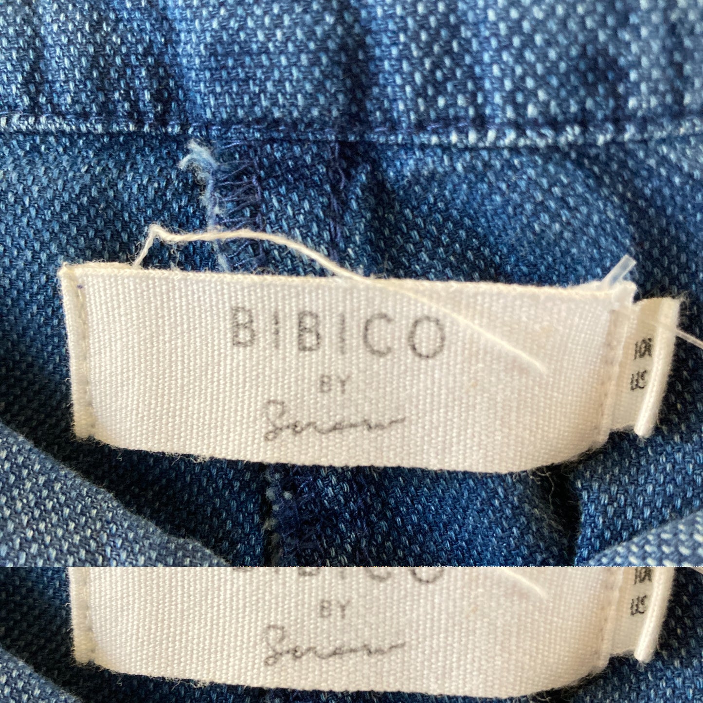 Bibico Indigo Textured Denim Margate Relaxed Trousers Pants - Size S - 0223LA