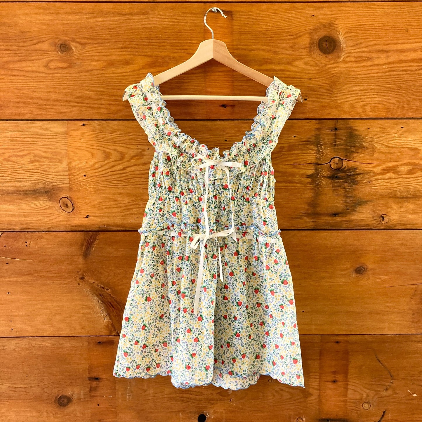 For Love & Lemons Floral Strawberry Print NEW Kiss Dress - Size S - 0313SH