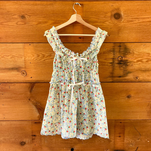 For Love & Lemons Floral Strawberry Print NEW Kiss Dress - Size S - 0313SH
