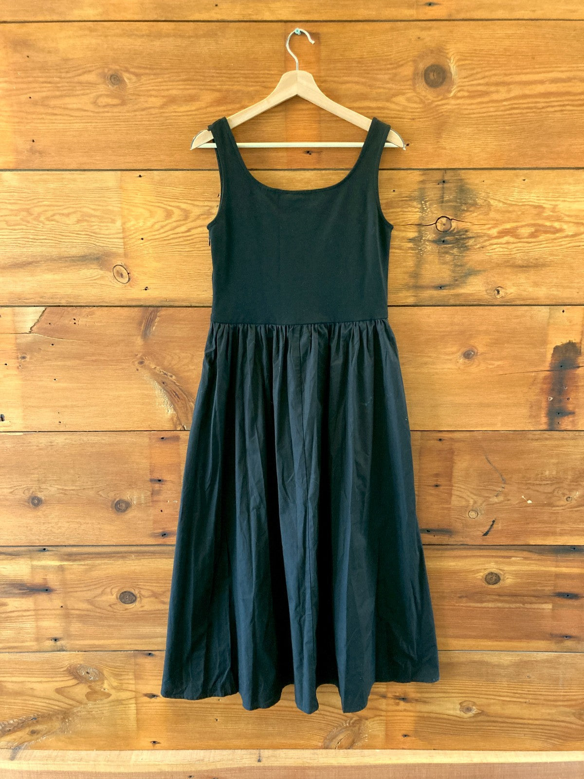Marcella NYC Black Sleeveless Cotton Poplin Clara Dress NEW - M Petite - 0326EN
