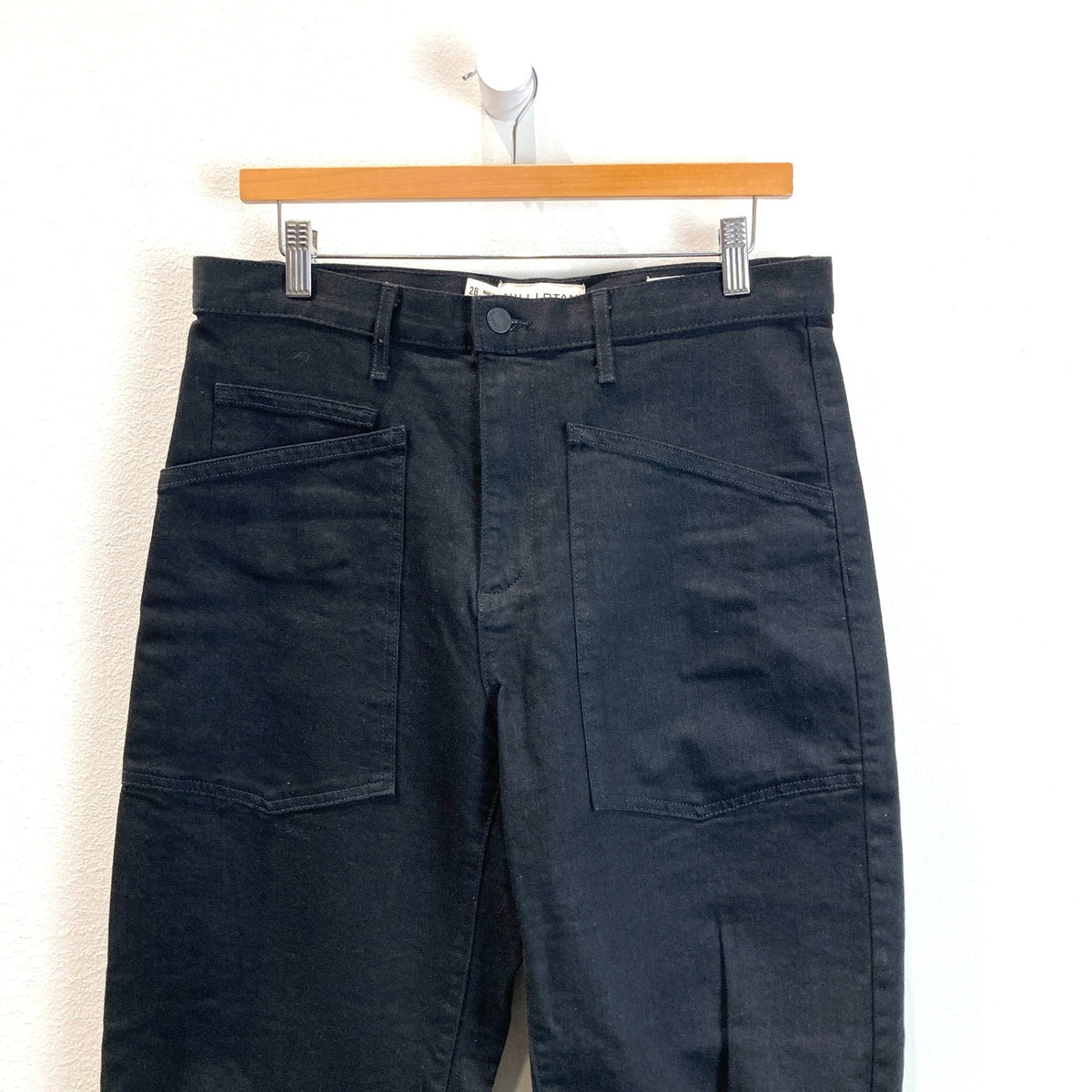 Nili Lotan Black Shon Cotton Twill Barrel-leg Pants - Size 28 - 0721DK