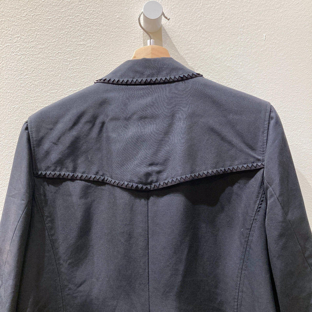 Tory Burch Black Pleated Double Breasted Jacket *no belt - Size 14 - 0320JS