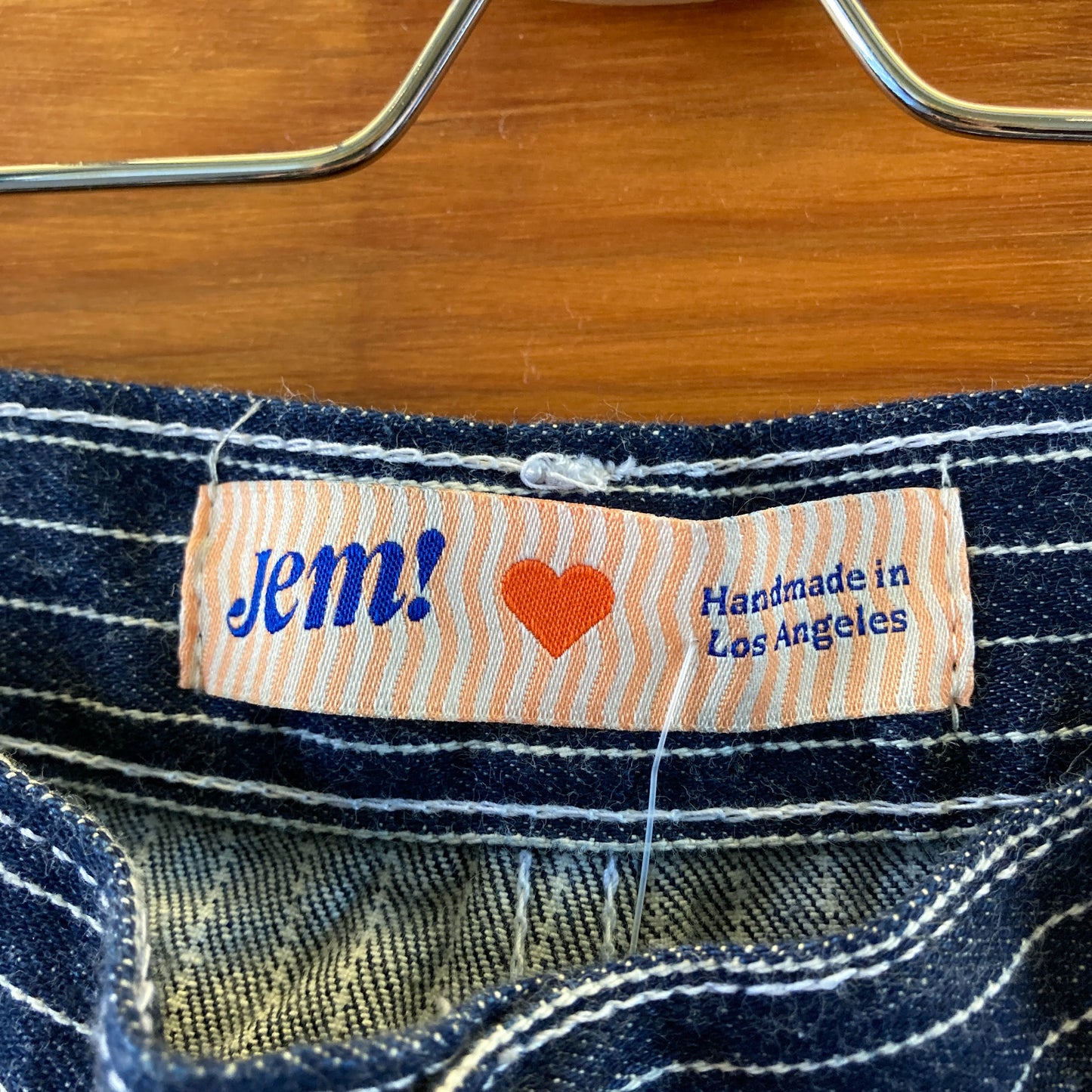 Jem! Los Angeles Dark Wash Denim Railroad Stripe CG Jean Pants - Size 2 - 0312IG
