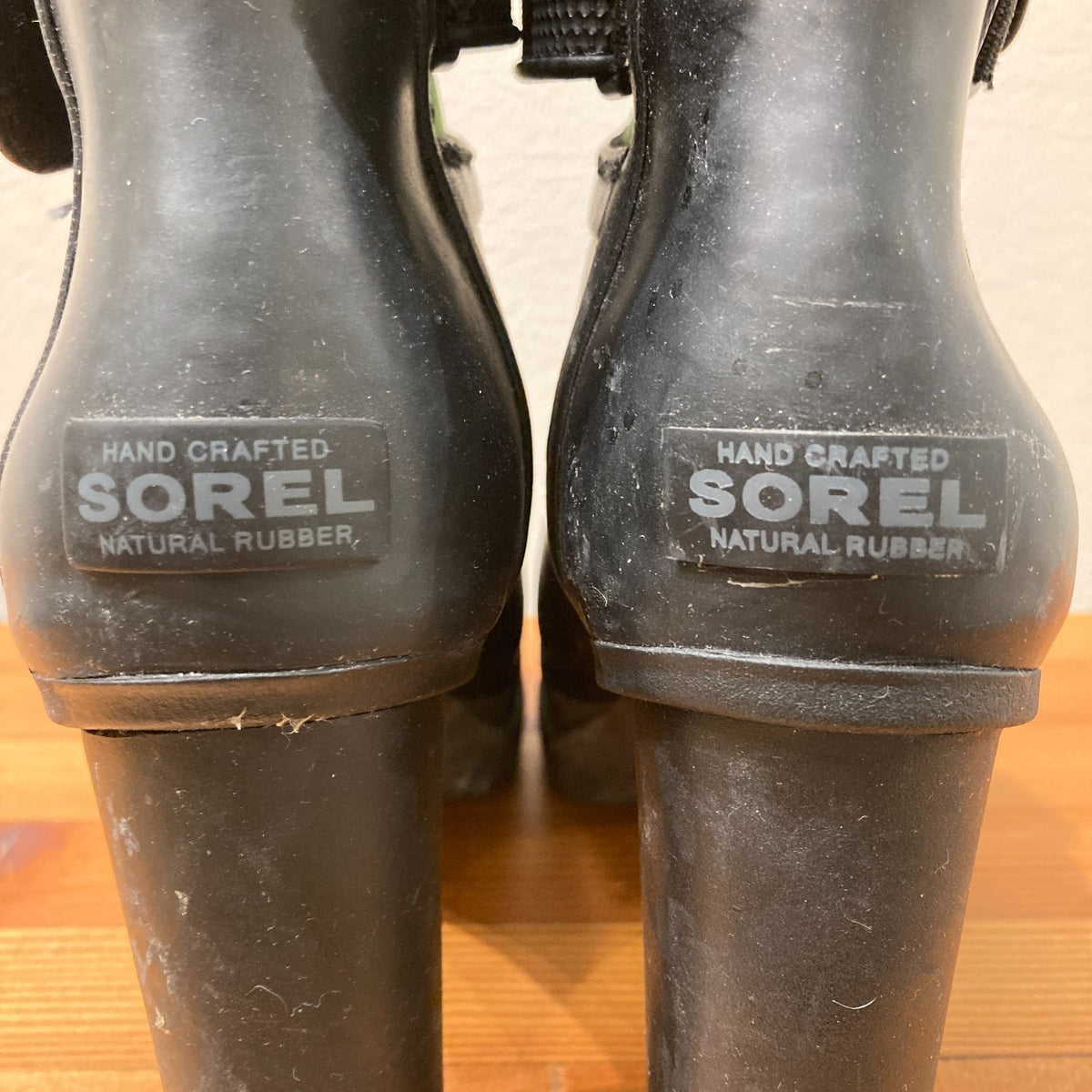 Sorel Black Medina Iii Ankle Rain Rubber Platform Heel Boots - Size 7 - 0308IN