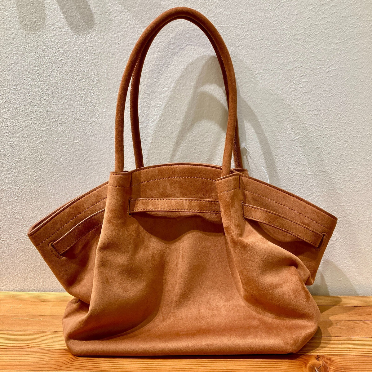 JW Pei $139 Brown Hana Faux Suede Vegan Leather Medium Purse - 0428KS