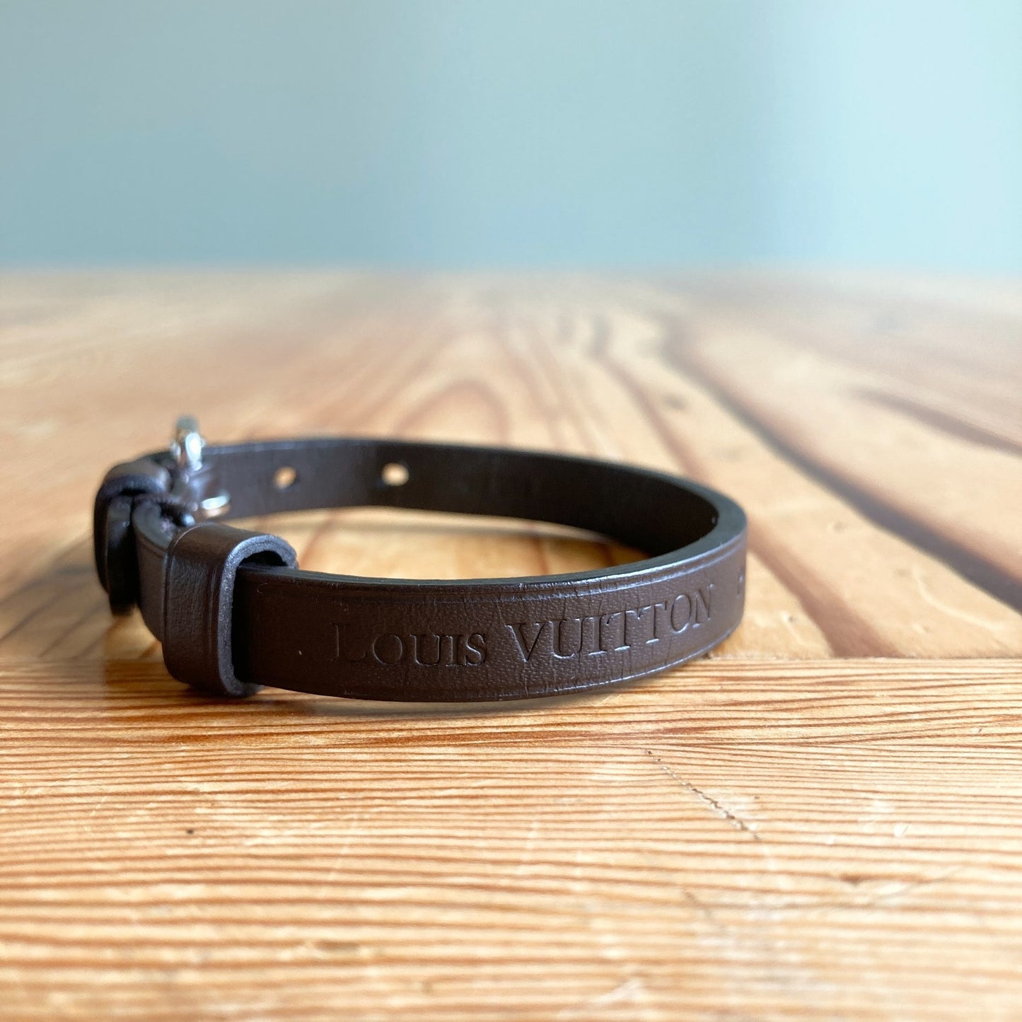 Louis Vuitton $225 Brown Calf Leather Stamp It Bracelet w/ Box - 0209SB