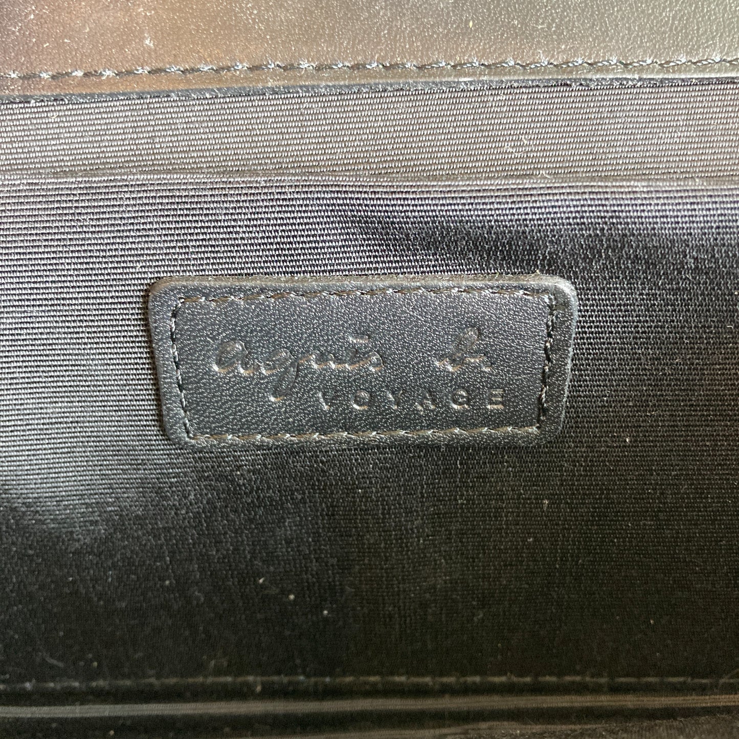 Agnes B $525 Black Patterned Fold Top Clutch Purse - NEW - 0416JW