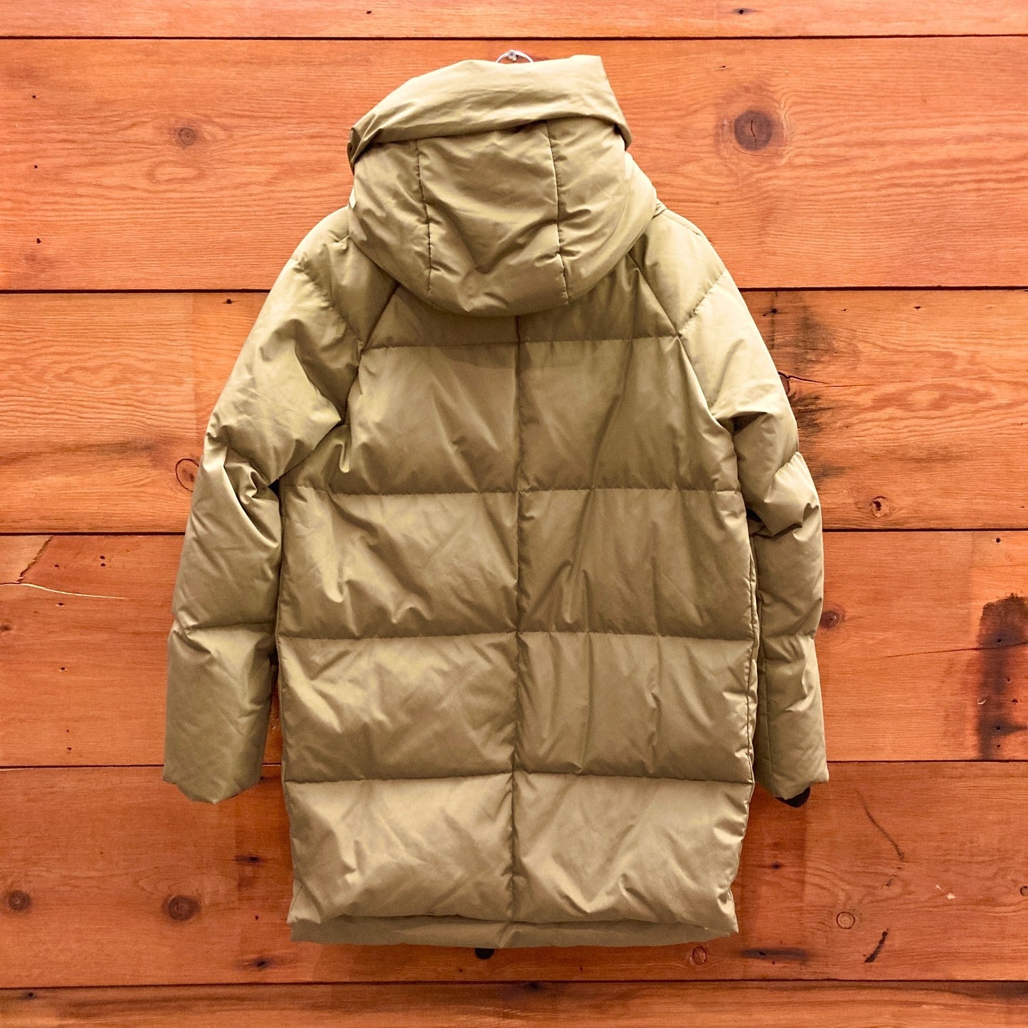 M - Orolay $179 Green & Orange Thickened Down Fill Oversized Jacket Coat 0605MH