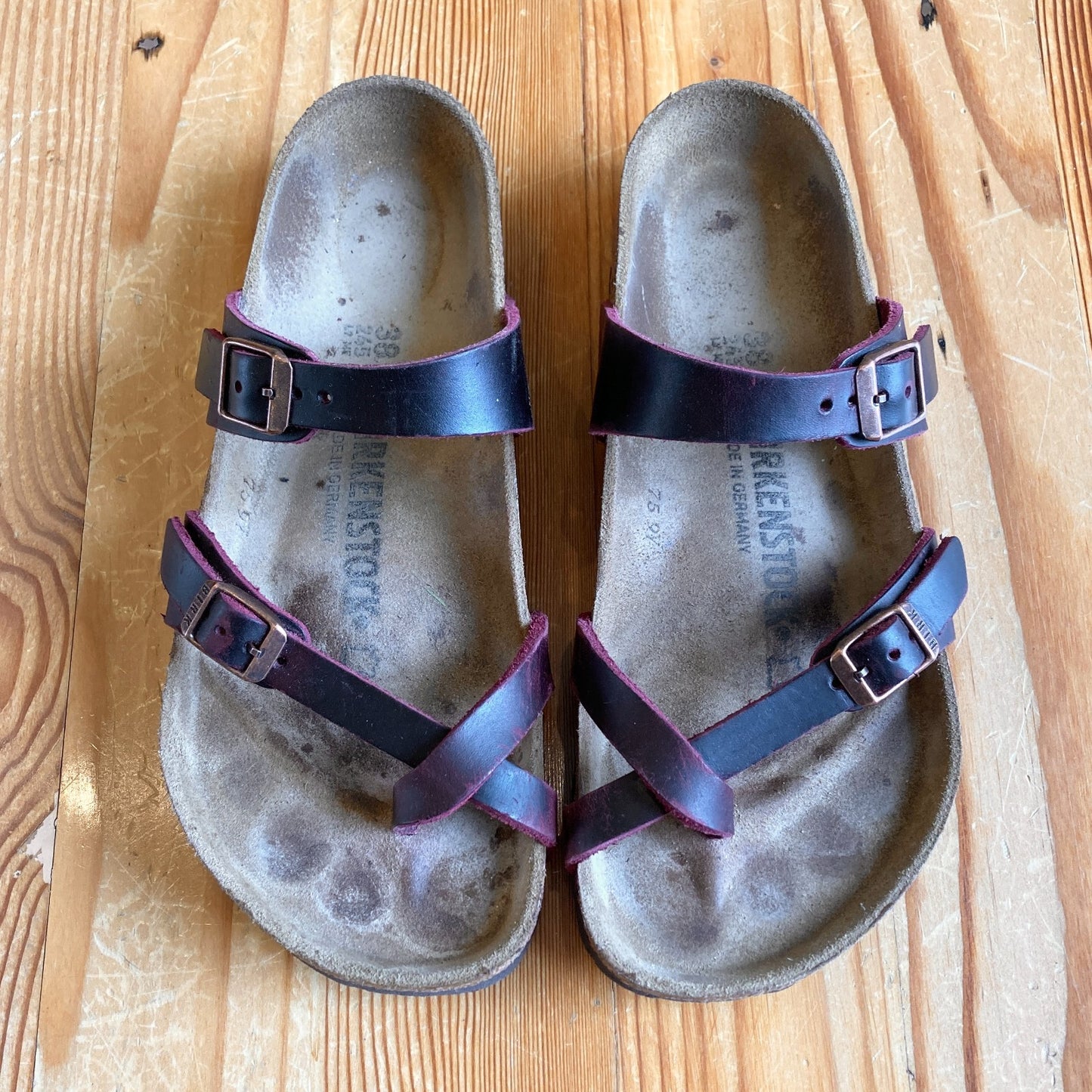 Birkenstock Zinfandel Leather Mayari Sandals Shoes - Sz 7 Reg - w/ Box - 0425SV