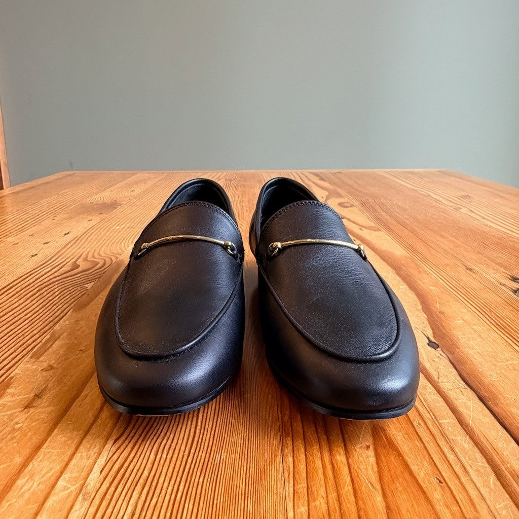 Nisolo $228 Black Leather Lucy Loafers Shoes - Size 10 - NEW - 0815CJ