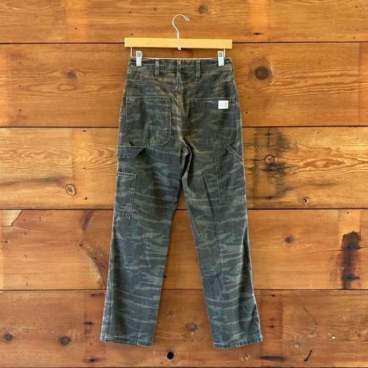 Loeffler Randall Green Camo Straight Leg Utility Jeans - Size 00 / XS - 0312IG