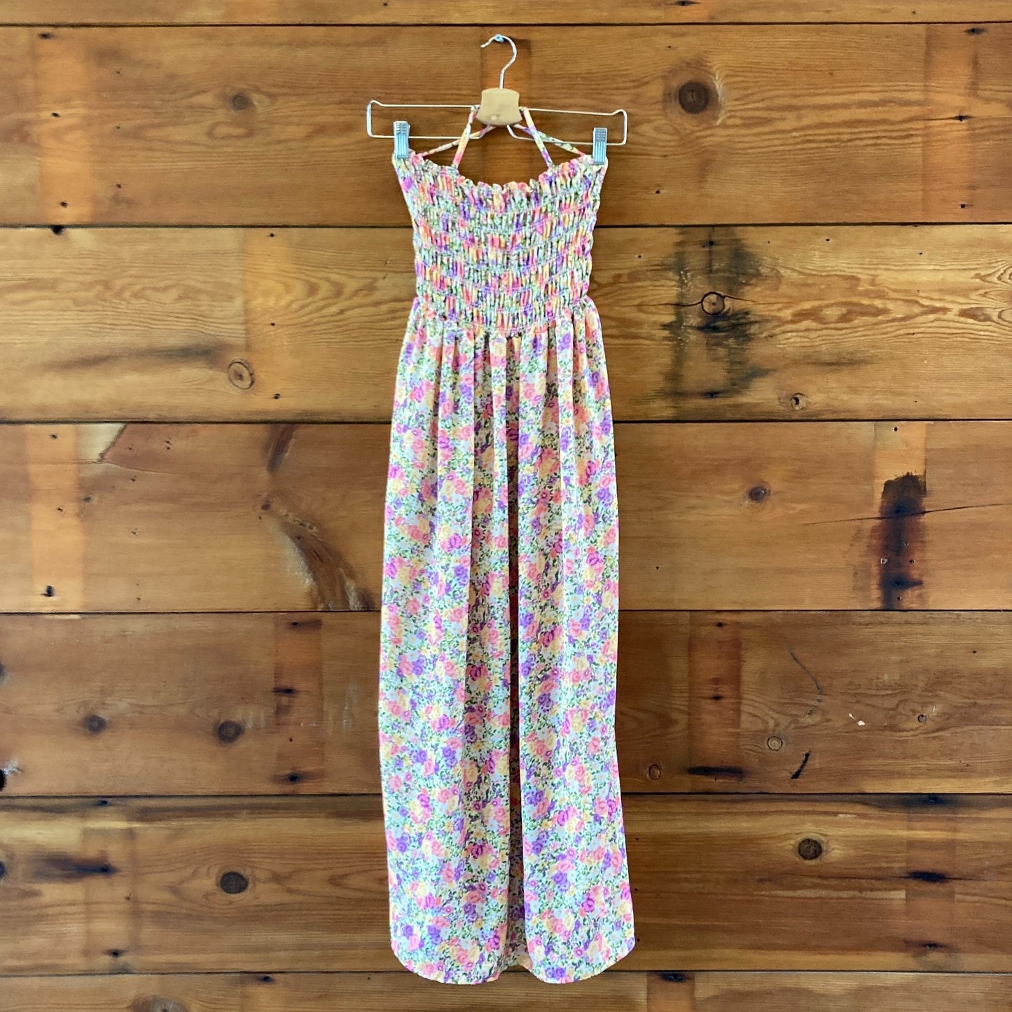 Resa PInk Purple Floral Print NEW $189 Strappy Caroline Dress - Size S - 0426CR