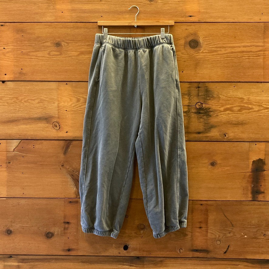L - Le Bon Shoppe Gray Stretch Waist Relaxed Sweatpant Athleisure Pants 0206BS