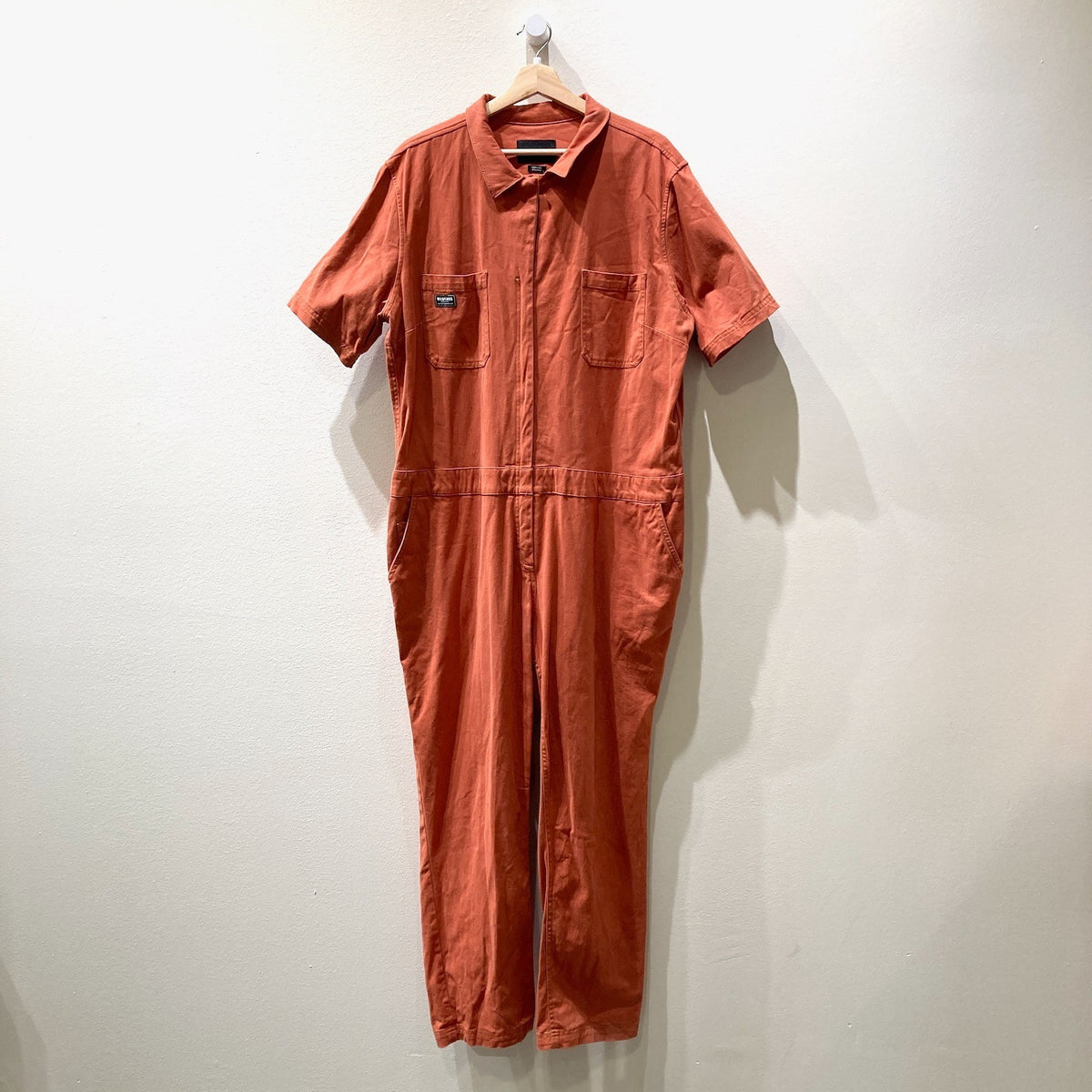 Wildfang Orange Short Sleeve Essential Coverall Jumpsuit - Size XXL - 0530JF