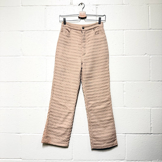 Aniela Parys Oat Kalypso Waffle Textured EFFY Trouser Pants - Size 27 - 0913AY
