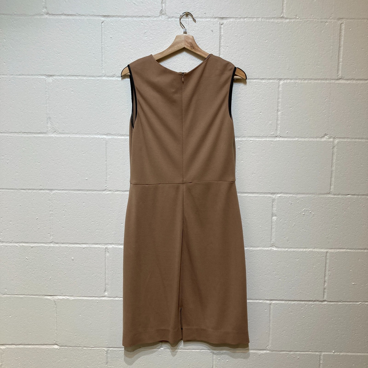 Jason Wu Tan Twisted Front Sleeveless Sheath Dress - Size 12 - 0907LR