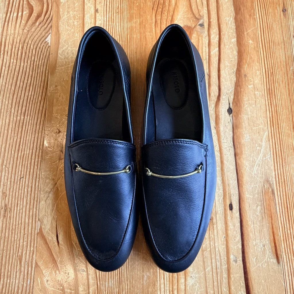 Nisolo $228 Black Leather Lucy Loafers Shoes - Size 10 - NEW - 0815CJ